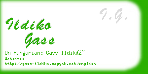 ildiko gass business card